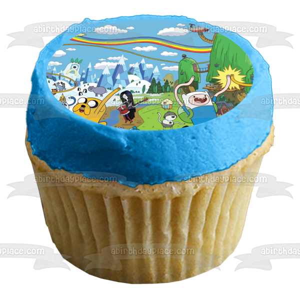 Adventure Time with Finn and Jake Tree House Lady Rainicorn Edible Cake Topper Image ABPID09007
