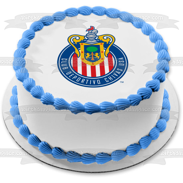 Club Deportivo Chivas USA Logo American Professional Soccer Club Carson California Los Angeles Edible Cake Topper Image ABPID09032
