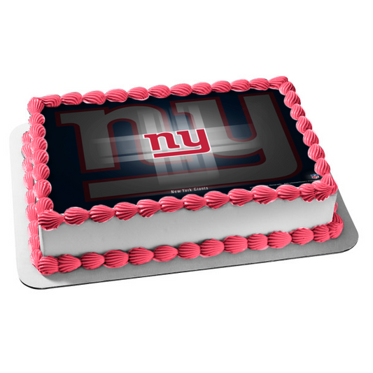 New York Giants Logo Professional American Football Team NFL Edible Cake Topper Image ABPID09046