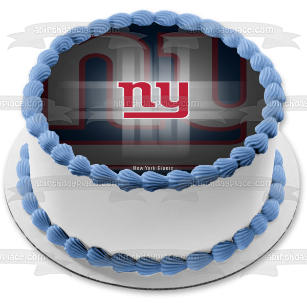 New York Giants Logo Professional American Football Team NFL Edible Cake Topper Image ABPID09046