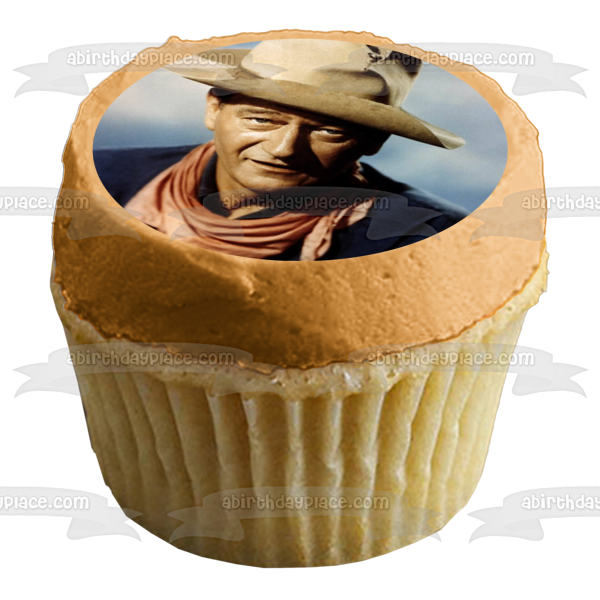 John Wayne Cowboy Hat Edible Cake Topper Image ABPID09052