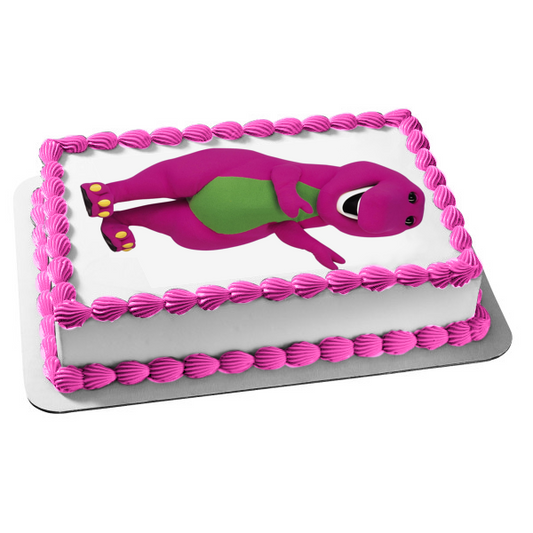 Barney Big Purple Dinosaur with Manners Edible Cake Topper Image ABPID09070