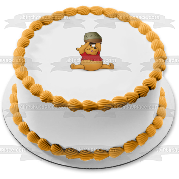 Disney Winnie the Pooh Honey Hunny Jar Edible Cake Topper Image ABPID09081