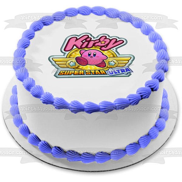 Kirby Super Star Ultra Pink Edible Cake Topper Image ABPID09095