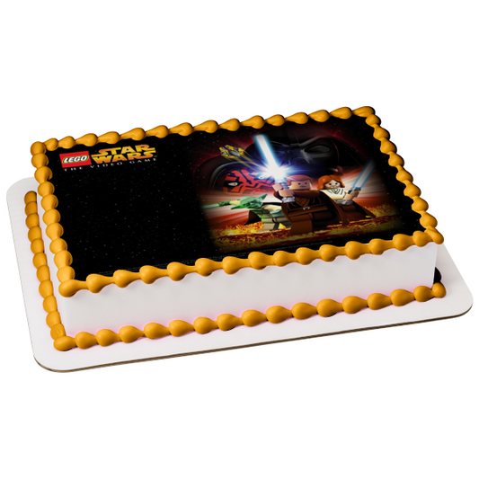 LEGO Star Wars Yoda Darth Vader Darth Maul Imagen comestible para decoración de tarta ABPID09104 