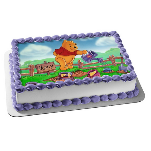 Disney Winnie the Pooh Regadera de plantas en tarro de miel Imagen comestible para decoración de tarta ABPID09106 