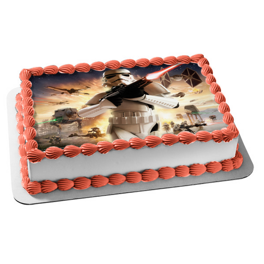 Star Wars Imperial Stormtrooper E-11 Blaster Rifle comestible decoración para tarta imagen ABPID09110 