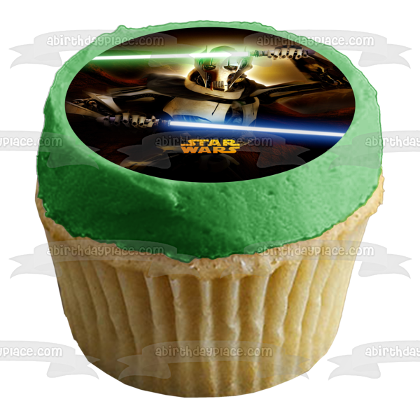 Star Wars Ig-110 Lightsaber Droid Green Blue Lightsaber Edible Cake Topper Image ABPID09122