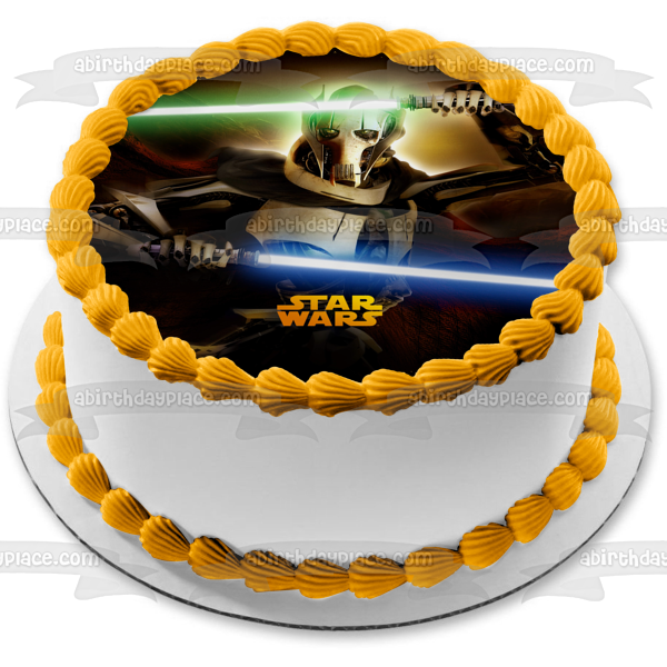 Star Wars Ig-110 Lightsaber Droid Green Blue Lightsaber Edible Cake Topper Image ABPID09122