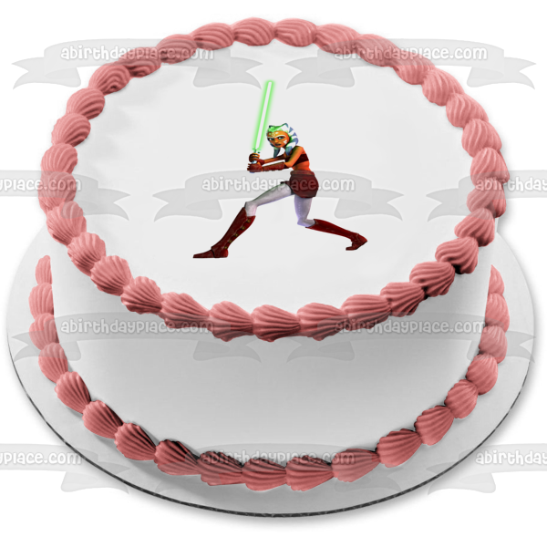 Star Wars Ahsoka Tano Snips Jedi Padawan Clone Wars Rebels Galactic Empire Edible Cake Topper Image ABPID09413