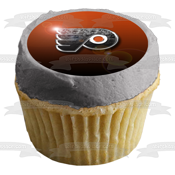 The Philadelphia Flyers Logo Sports Professional Ice Hockey Team NHL Edible Cake Topper Image ABPID09124
