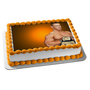 John Cena WWE Professional Wrestling Edible Cake Topper Image ABPID09136