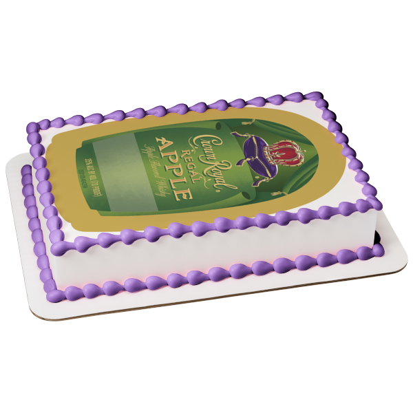 Crown Royal Regal Apple Flavored Whiskey Bottle Edible Cake Topper Image ABPID09488
