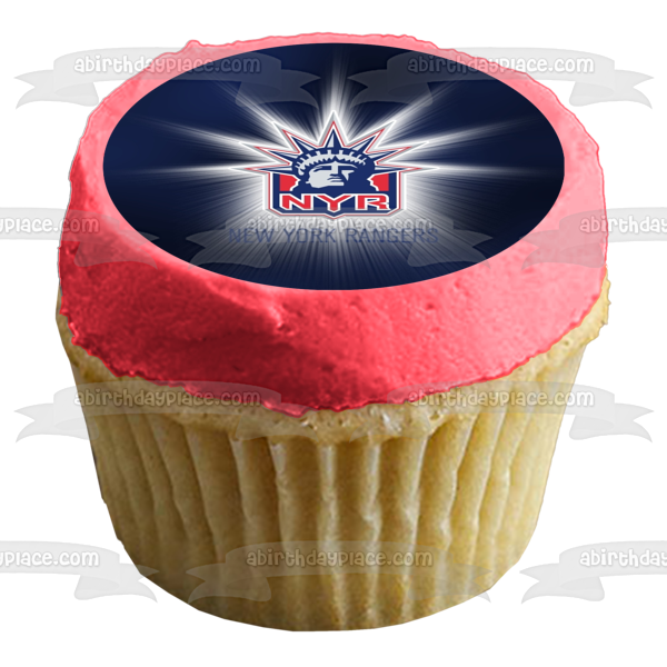 New York Rangers Logo Sports Professional Ice Hockey Team New York City Edible Cake Topper Image ABPID09157