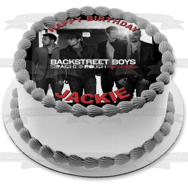 Backstreet Boys Straight Through My Heart Nick Kevin Brian A.J. Edible Cake Topper Image ABPID09594