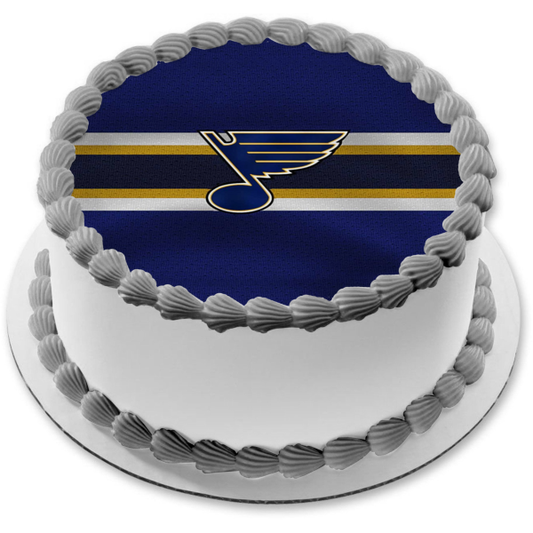 Logotipo de St. Louis Blues, equipo profesional de hockey sobre hielo, Missouri NHL, decoración comestible para tarta, imagen ABPID09169 