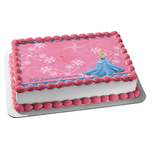 Adorno comestible para tarta de princesa Disney Cenicienta, mi princesa favorita, imagen ABPID09171 