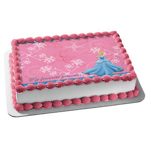 Disney Princess Cinderella My Favorite Princess Edible Cake Topper Image ABPID09171