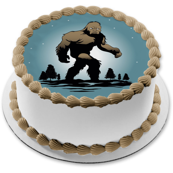 Bigfoot Sasquatch Whitehall New York Town Official Animal Edible Cake Topper Image ABPID00070