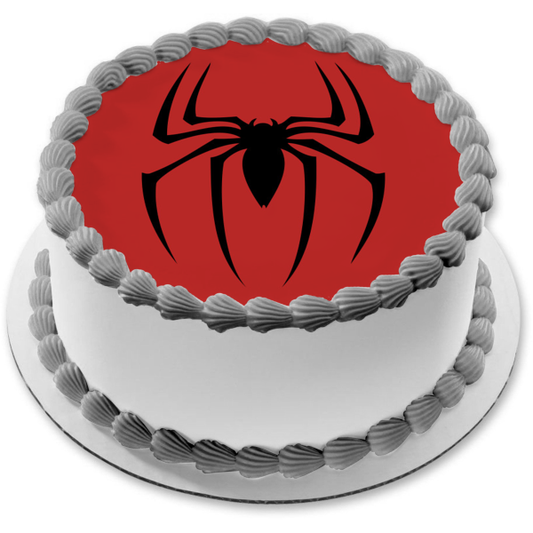 Spider-Man Logo Edible Cake Topper Image ABPID00151