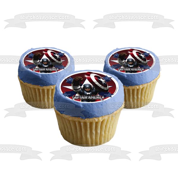 Captain America The First Avenger Marvel Comics Edible Cake Topper Image ABPID00154