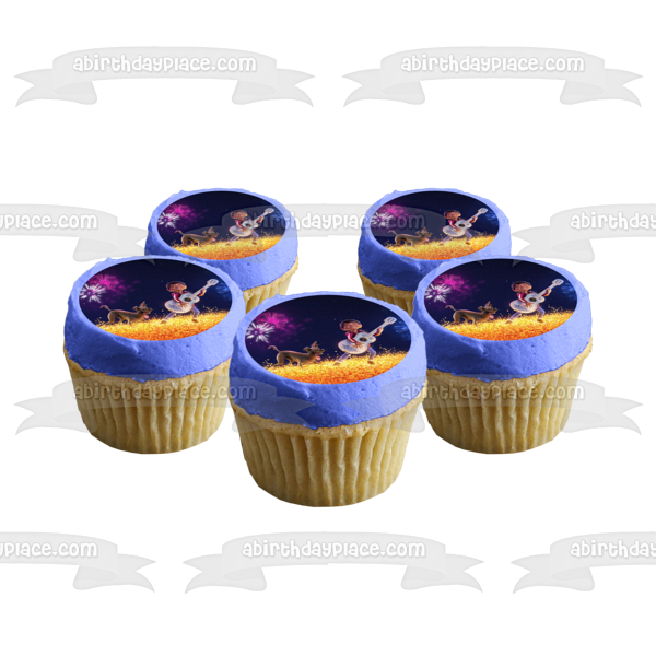 Coco Day of the Dead Fireworks Edible Cake Topper Image ABPID00182