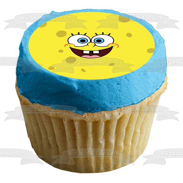 SpongeBob SquarePants Face Edible Cake Topper Image ABPID00484