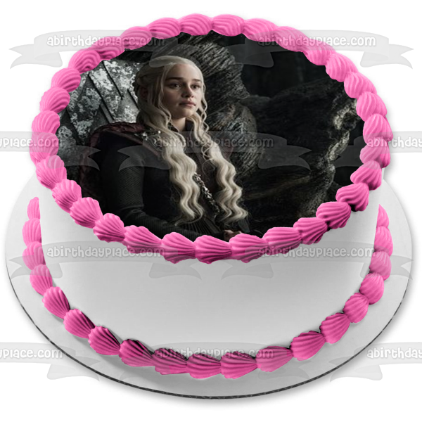 Game of Thrones Daenerys Targaryen Edible Cake Topper Image ABPID00729