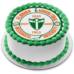 Florida A&M University Logo Agricultural Mechanical Edible Cake Topper Image ABPID00915