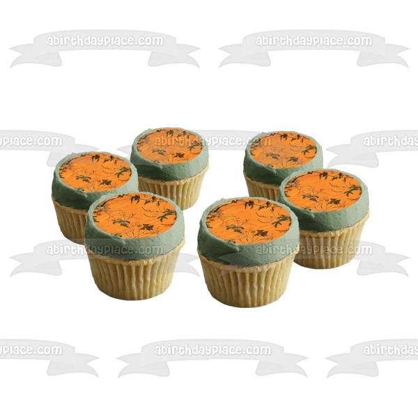 Realtree Camo Orange Edible Cake Topper Image ABPID01042