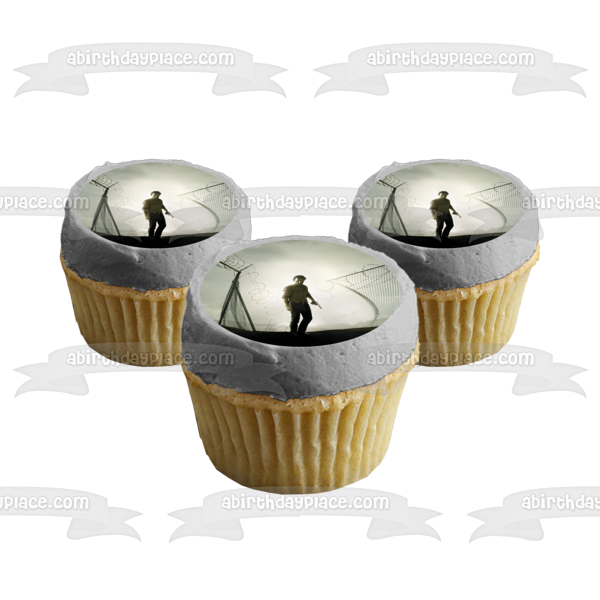 The Walking Dead Rick Falling Fence Edible Cake Topper Image ABPID01126