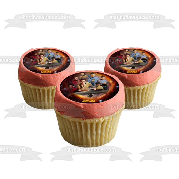 Star Trek Science Fiction James T. Kirk Spock and Leanord McCoy Edible Cake Topper Image ABPID01649