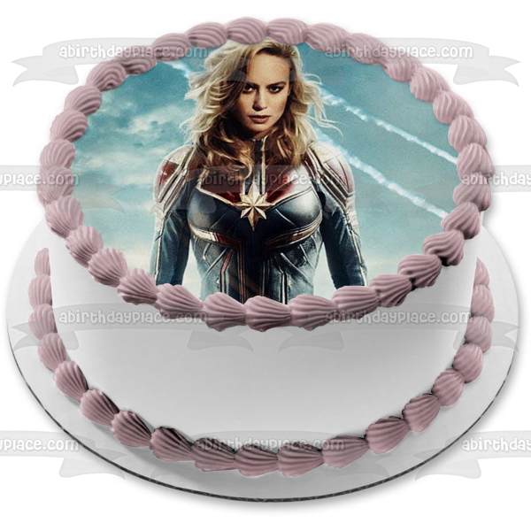 Captian Marvel Guerra Galáctica Fantasía Ciencia Ficción Imagen comestible para tarta ABPID01652 