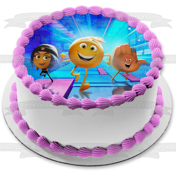 Emoji Movie Gene Jailbreak Hi-5 Edible Cake Topper Image ABPID01868