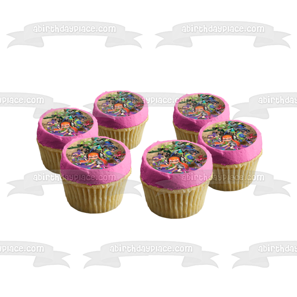 Splatoon Inklings Paintball Shapeshift Edible Cake Topper Image ABPID03322