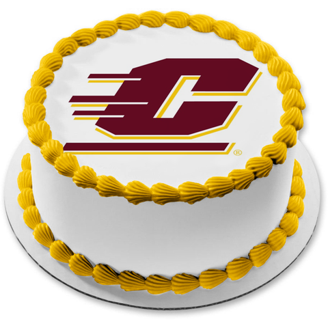Central Michigan University Chippewas Logo Sports Edible Cake Topper Image ABPID03448