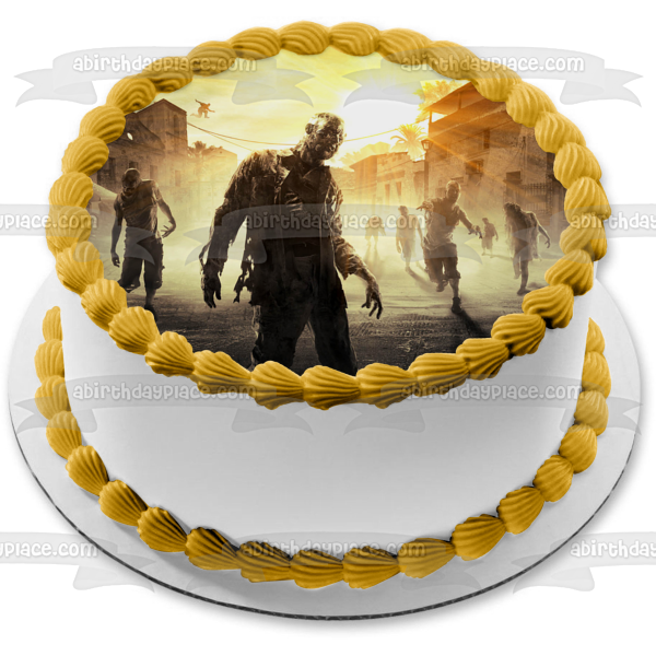 Dying Light Infected Harran and Zombies Edible Cake Topper Image ABPID03476