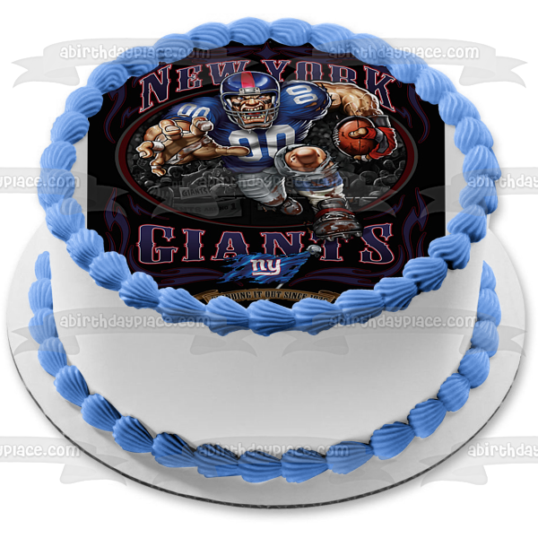 New York Giants Jets Mascot Logo Sports NFL Edible Cake Topper Image ABPID03710