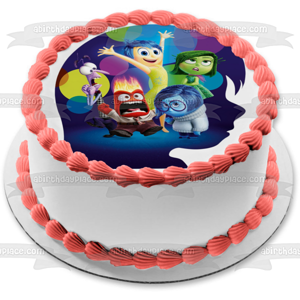 Inside Out Disgust Joy Anger Sadness and Fear Edible Cake Topper Image ABPID03883
