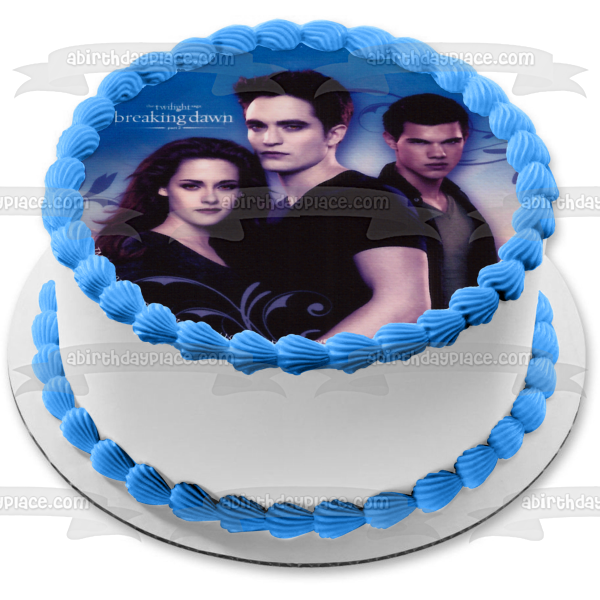 Twilight Breaking Dawn Bella Edward and Jacob Edible Cake Topper Image ABPID03969