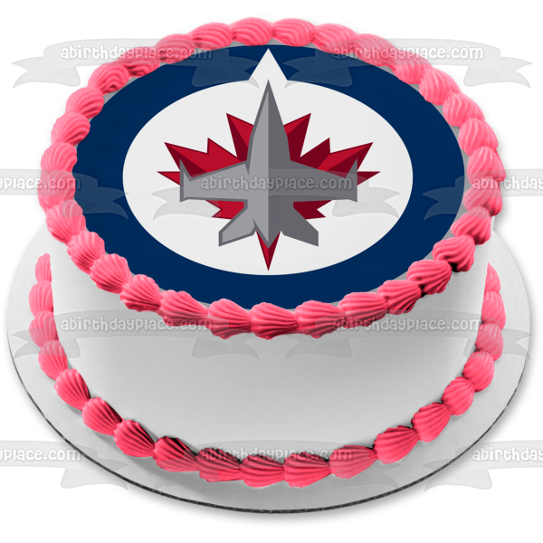 Winnipeg Jets Professional Ice Hockey Team Logo Edible Cake Topper Image ABPID04065