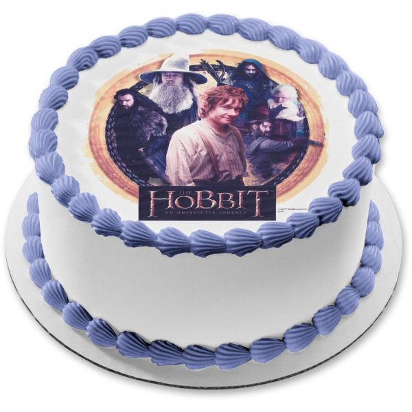 The Hobbit An Unexpected Journey Bilbo and Gandalf Edible Cake Topper Image ABPID04101