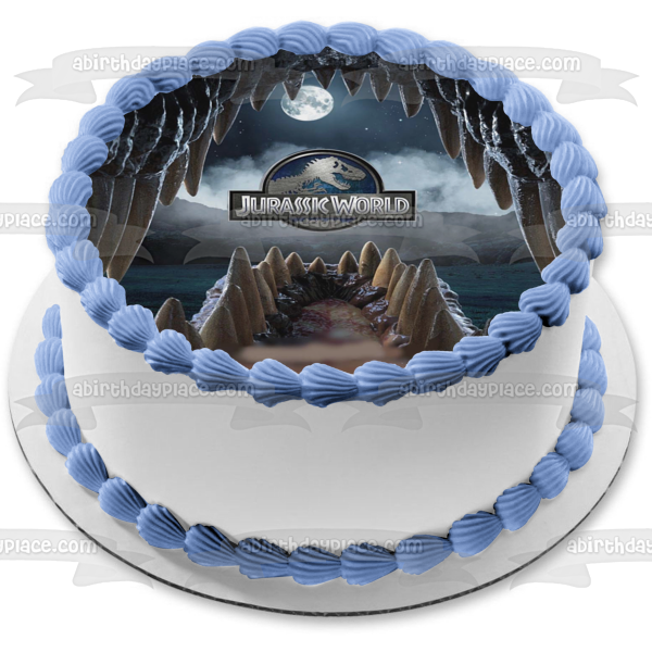 Jurassic World Indominus Rex Dinosaur Jaws Edible Cake Topper Image ABPID04135
