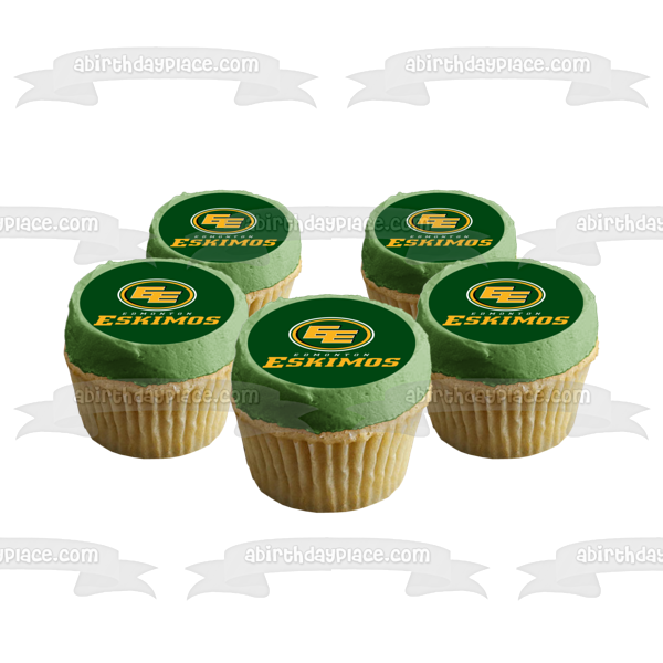 Edmonton Eskimos Logo Canadian Football League Edible Cake Topper Image ABPID05013