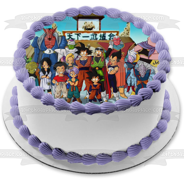 Dragon Ball Z Goku Vegete Gohan and Piccolo Edible Cake Topper Image ABPID05310