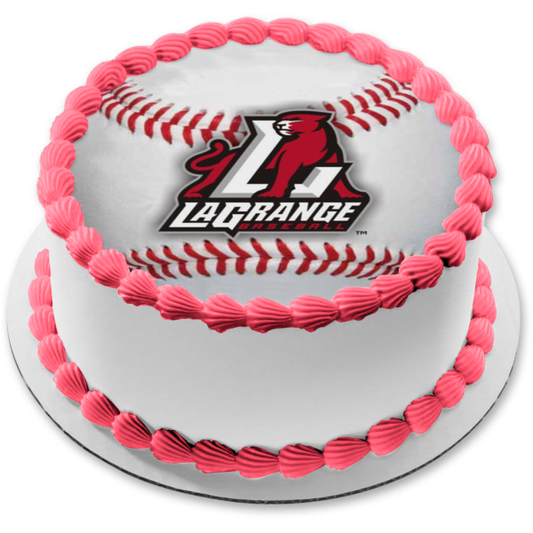 Imagen comestible para tarta con logotipo de Lagrange College Baseball Panthers ABPID06072 