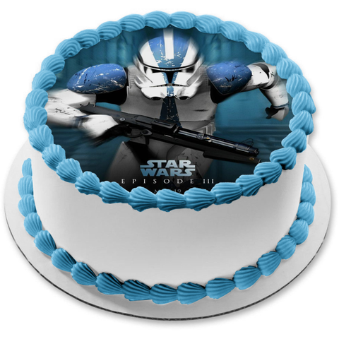 Star Wars Episode III Storm Trooper Running Edible Cake Topper Image ABPID09253