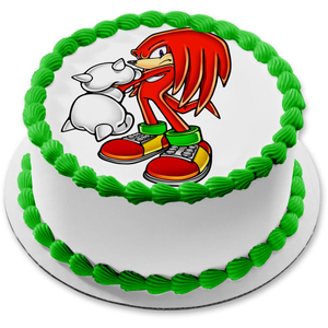 Sonic the Hedgehog Knuckles the Echidna Edible Cake Topper Image ABPID12420