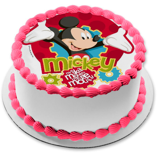 Mickey Mouse Clubhouse Gears Edible Cake Topper Image ABPID49806