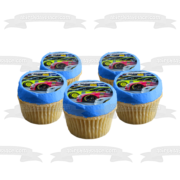Nascar Various Race Cars Edible Cake Topper Image ABPID49896